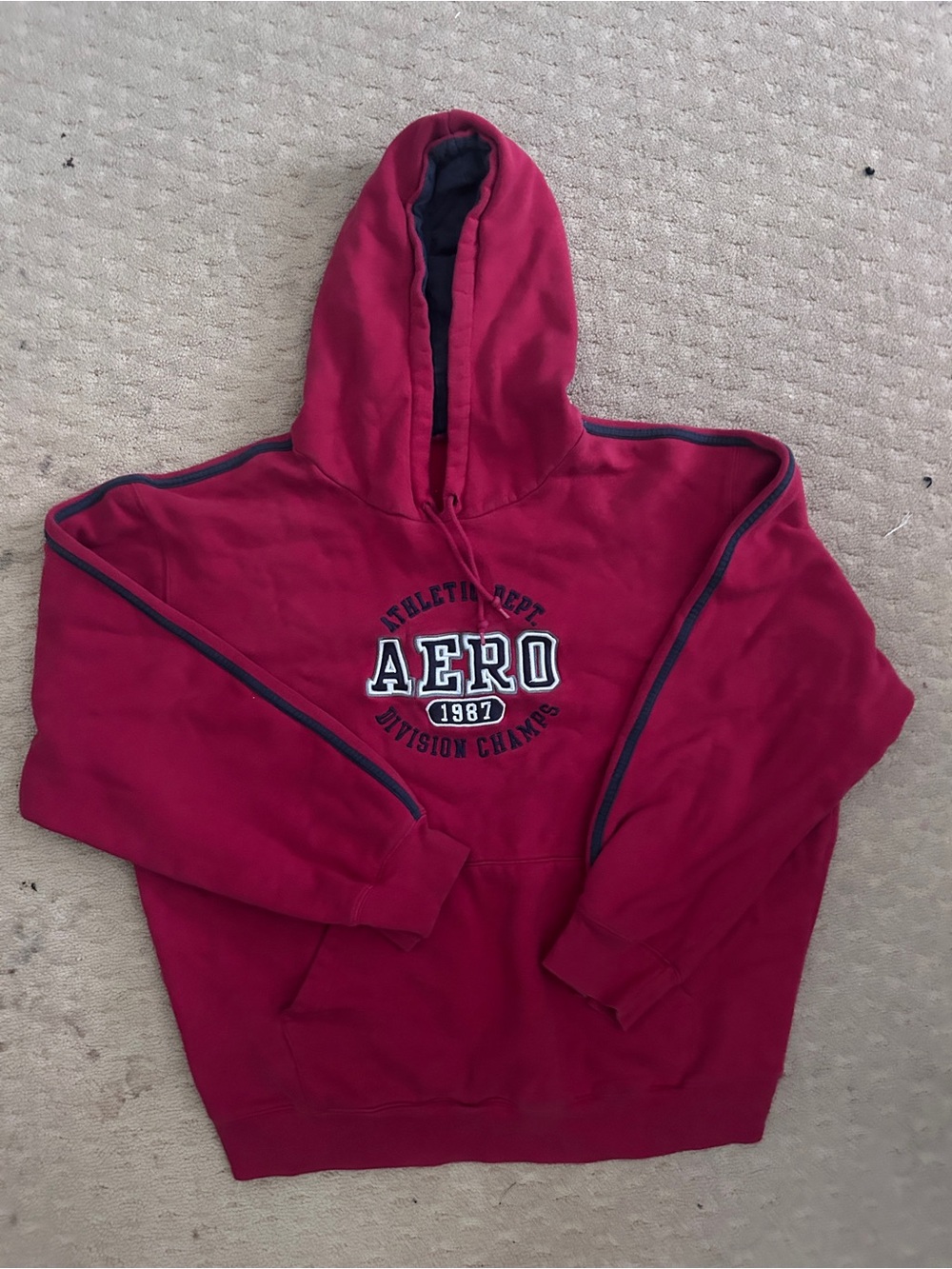 AERO 1987 Men's Red Hooded Sweater